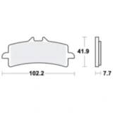 Bremsklotz Carbon CRQ TRW passend für: Ducati Panigale, Multistrada, Diavel