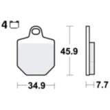 Bremsklotz Sinter TRQ TRW passend für: HM - Moto CRM - F, Husaberg FS