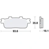 Bremsklotz Sinter Scooter TRW Alternative: 7323496 passend für: SYM GTS, Joyride, Cruisym