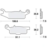 Bremsklotz Sinter SI TRW Alternative: 7321235 passend für: Yamaha YFM