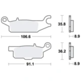 Bremsklotz Sinter SI TRW Alternative: 7321243 passend für: Yamaha YFM