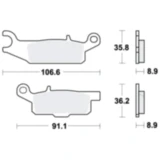 Bremsklotz Sinter SI TRW Alternative: 7321268 passend für: Yamaha YFM