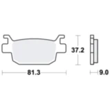 Bremsklotz Sinter Scooter TRW Alternative: 7323124 passend für: Honda SH, NSS, FES