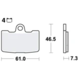 Bremsklotz Sinter vorne TRW Alternative: 7323165 passend für: Buell R, XB12Scg, XB12Ss