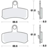 Bremsklotz Sinter vorne für Motorräder 7875099