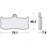 Bremsklotz Sinter TRQ TRW Alternative: 7370160 passend für: Triumph Daytona
