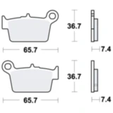 Bremsklotz Standard TRW passend für: Derbi Senda, Atlantis, GPR, Beta RR, Urban, Alp 4. 0
