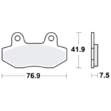 Bremsklotz Standard TRW Alternative: 7320513 passend für: Hyosung GT, GV, XRX