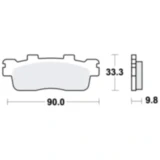 Bremsklotz Standard TRW Alternative: 7320564 passend für: Kymco Downtown, Super Dink, Movie