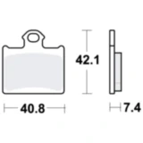 Bremsklotz Standard Offroad TRW Alternative: 7323611 passend für: KTM SX, Freeride E