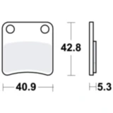 Bremsklotz Standard TRW passend für: Honda NC, FJS, GL, Piaggio MP3, X10