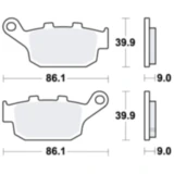Bremsklotz Sinter hinten TRW Alternative: 7323223 passend für: Honda NC, CB, CBR