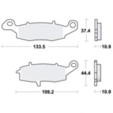 Bremsklotz Sinter hinten TRW Alternative: 7328867 passend für: Kawasaki VN
