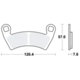 Bremsklotz Sinter SI TRW Alternative: 7370099 passend für: Polaris Scrambler, Sportsman