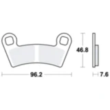 Bremsklotz Sinter SI TRW Alternative: 7370015 passend für: Polaris General, Outlaw