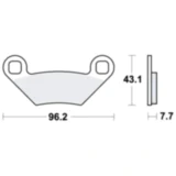 Bremsklotz Sinter SI TRW Alternative: 7370034 passend für: Polaris Sportsman, Scrambler