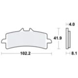 Bremsklotz Carbon CRQ TRW passend für: Ducati Diavel, XDiavel, Bimota DB8, DB7, BB3