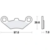 Bremsklotz Sinter Scooter TRW Alternative: 7370113 passend für: Peugeot Metropolis