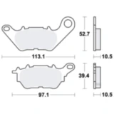 Bremsklotz Standard TRW für Motorräder 7870100