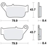 Bremsklotz Scooter TRW Alternative: 7322670 passend für: Yamaha YP