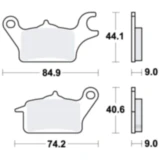 Bremsklotz Standard TRW passend für: Yamaha MW, MWS