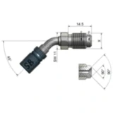 Aussengewinde beweglich Vario TYP414 45 M10 x 1 aus Edelstahl