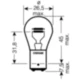 Lampe 12V21/4W BAZ15D für Motorräder_0
