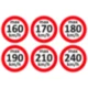 Geschwindigkeitsaufkleber 160-240 KM/H für Motorräder_1