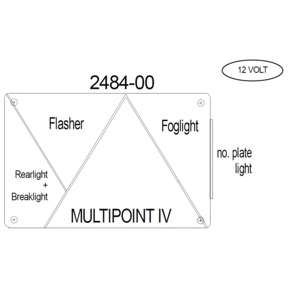 Heckleuchte für Anhänger links mit Kennzeichenleuchte und Nebel