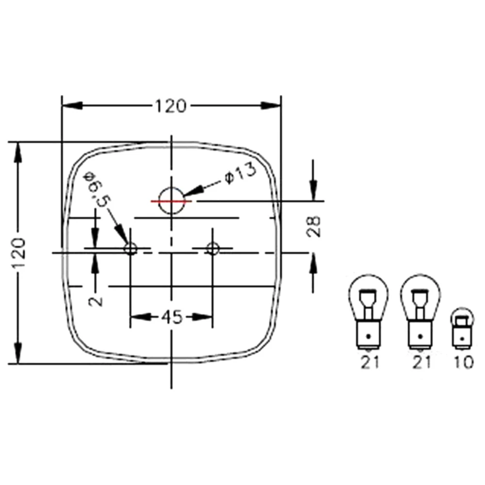 Heckleuchte Anhänger Glas E123 Geka links/rechts_0