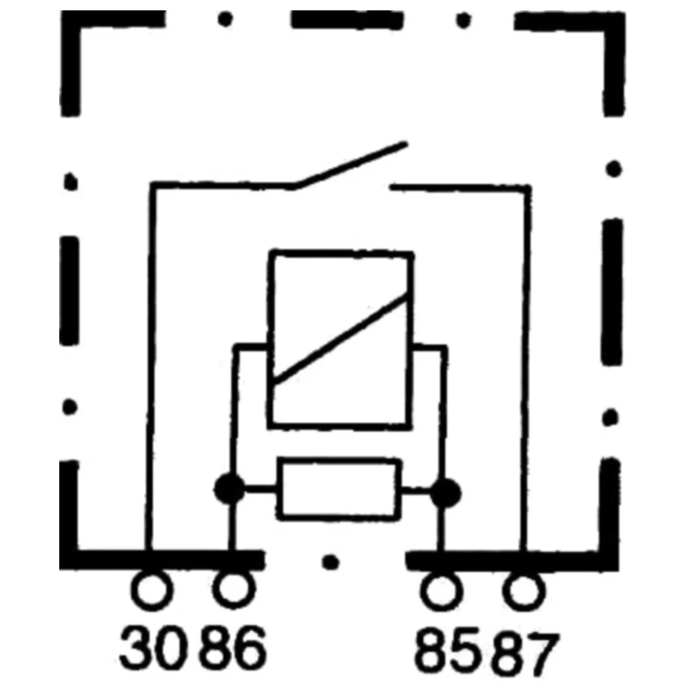Arbeitsstromrelais 4-polig, 12 V mit Halter_0