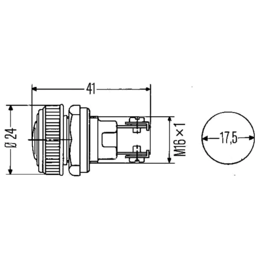 Kontrollleuchte gelb mit Schraubanschluss_0