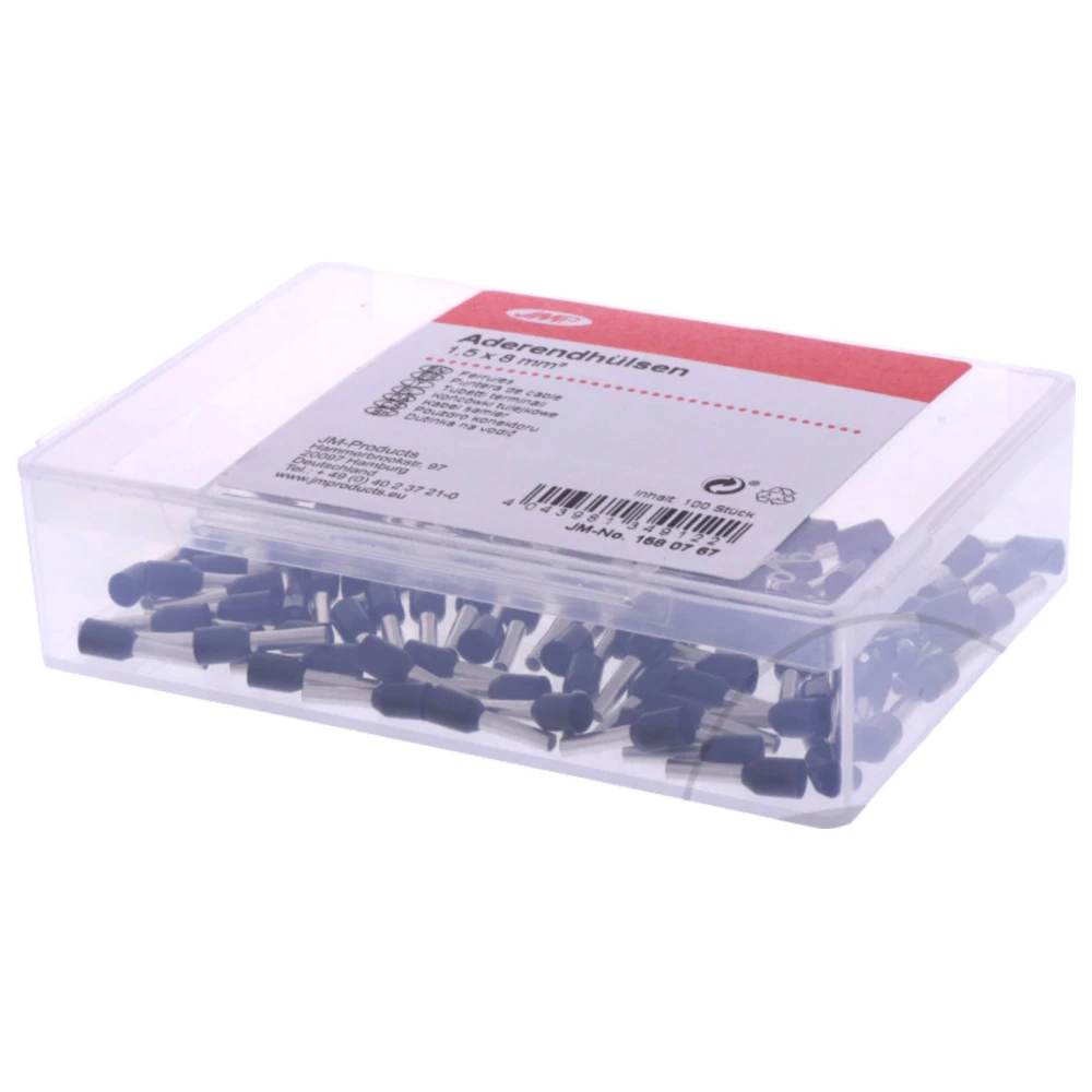 Aderendhülsen für Leitungsquerschnitt 1.5mm², Länge 8mm, JMP Pa