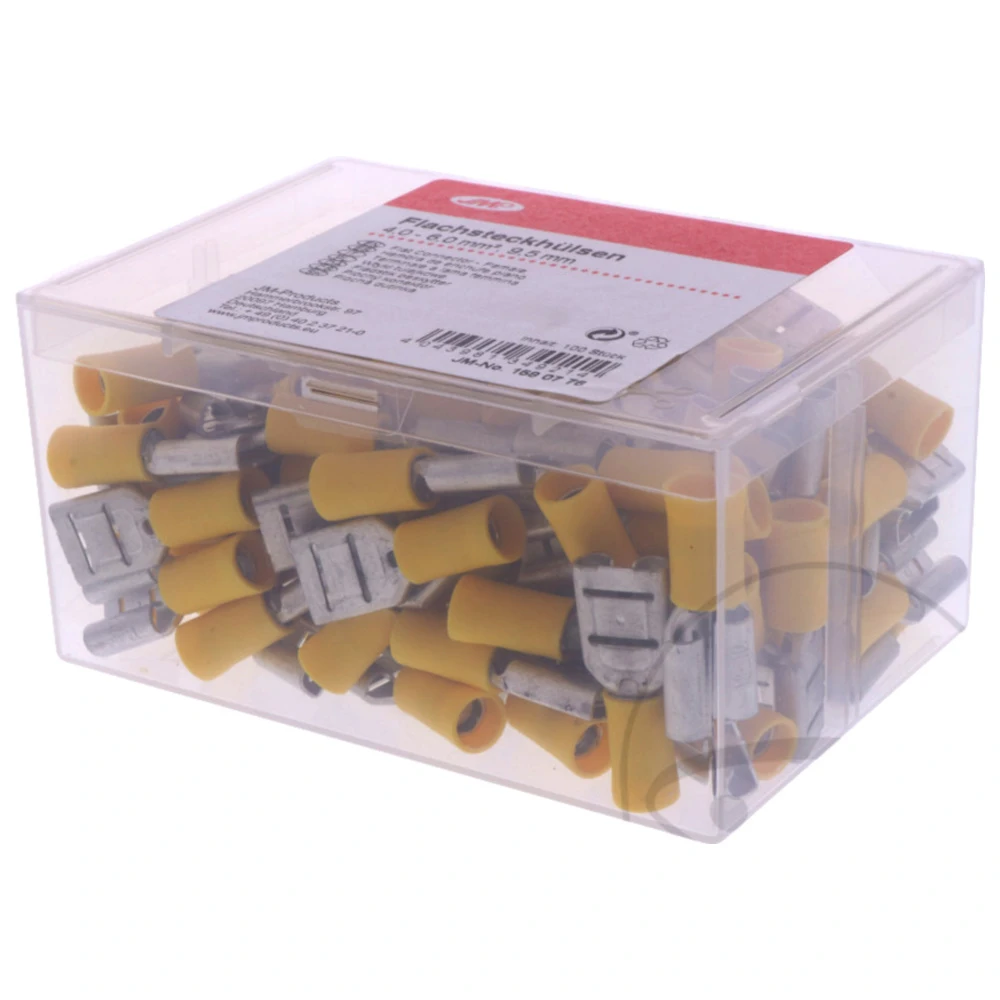 Flachsteckhülse isoliert 4.0-6.0 mm² 9.4MMJMP Packung 100 Stück