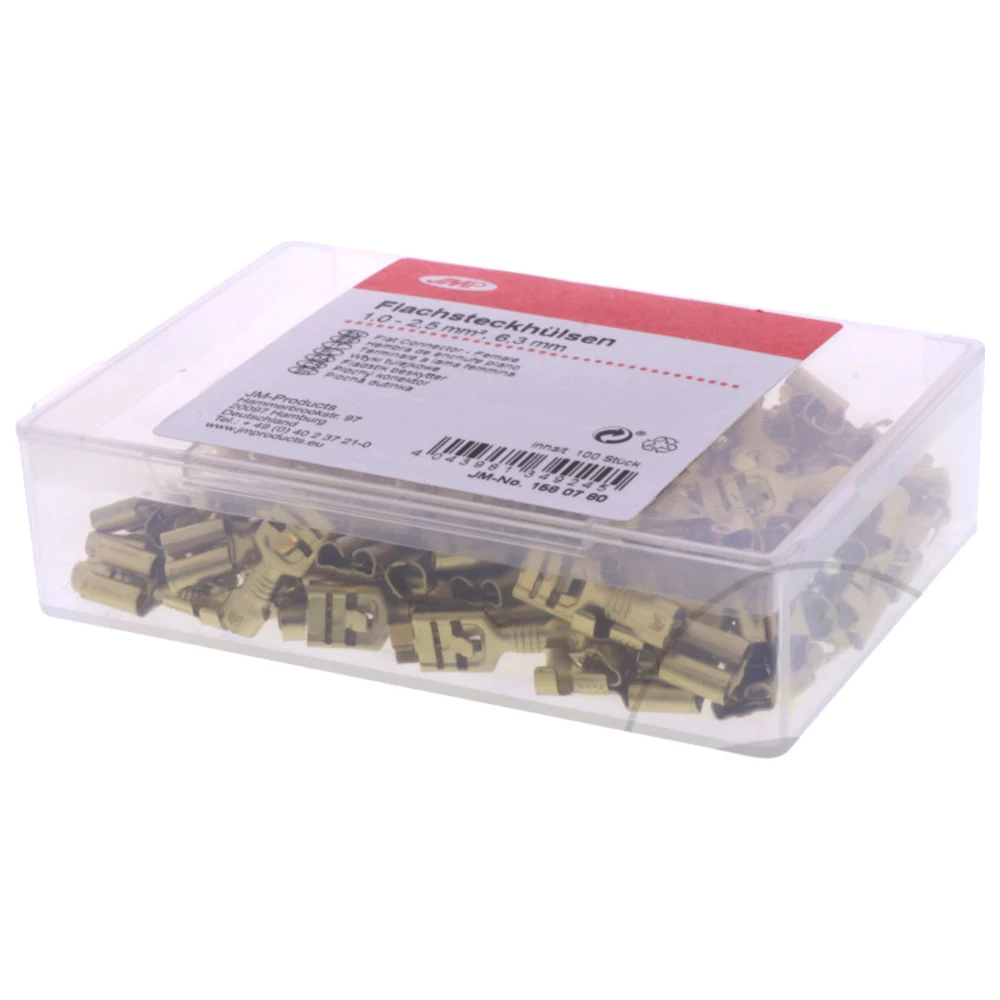 Flachsteckhülse unisoliert 1.0-2.5 6.3mm JMP Packung 100 Stück_0