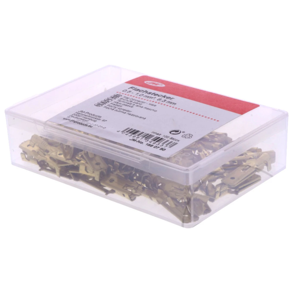 Flachstecker unisoliert 0.5-1.0 mm² 6.3 mm JMP Packung 100 Stüc