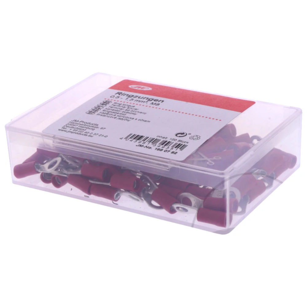 Ringkabelschuh isoliert für M4 0.5-1.5 mm² JMP Packung 100 Stüc