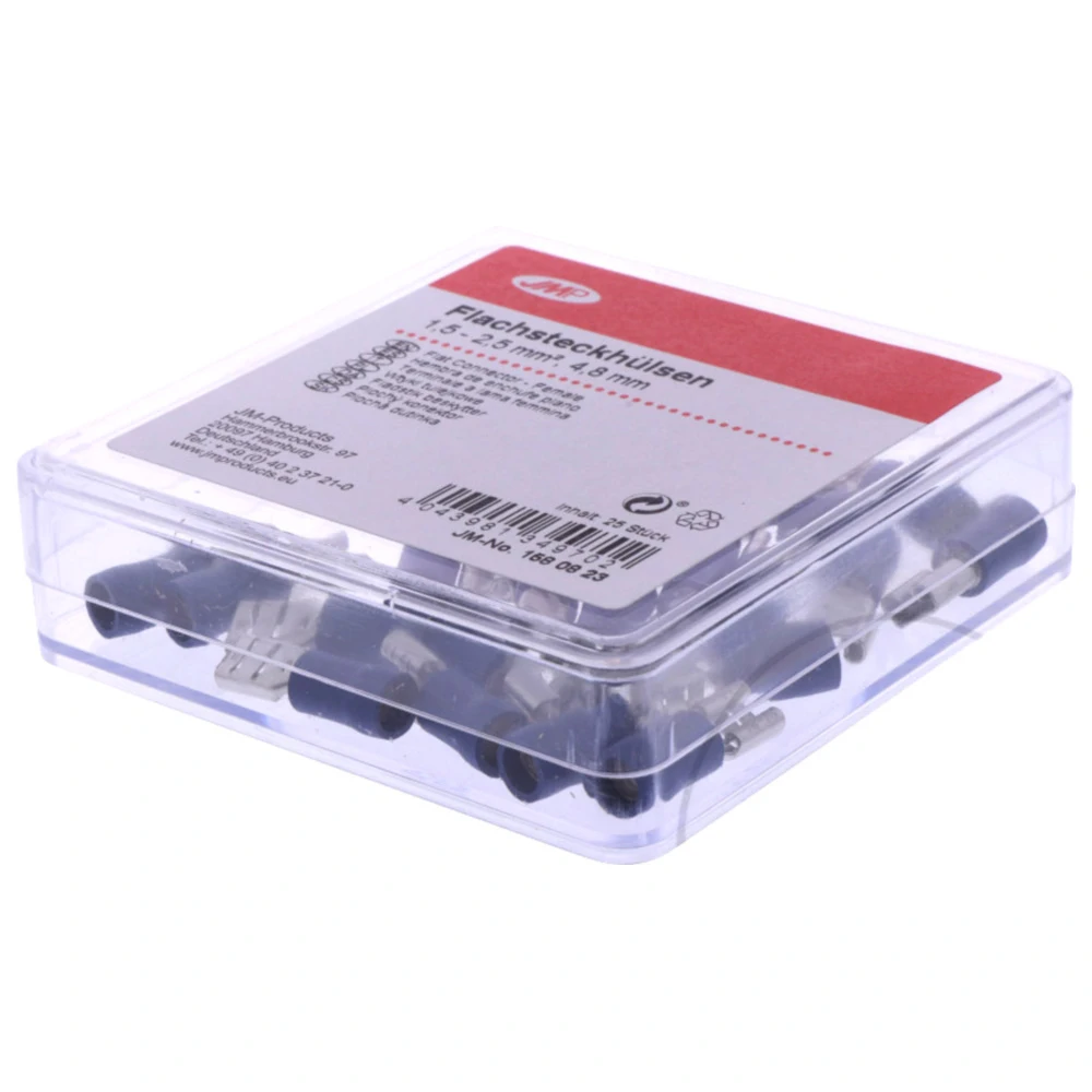Flachsteckhülse isoliert 1.5-2.5 mm² 4.8mm JMP - Packung 25 Stü