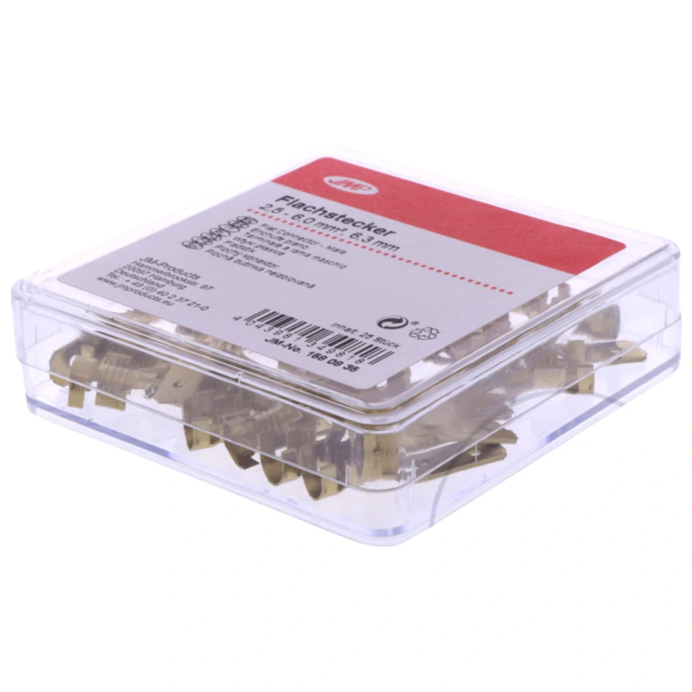 Flachstecker 2.5-6.0mm 6.3mm JMP unisoliert, Packung 25 Stück_0