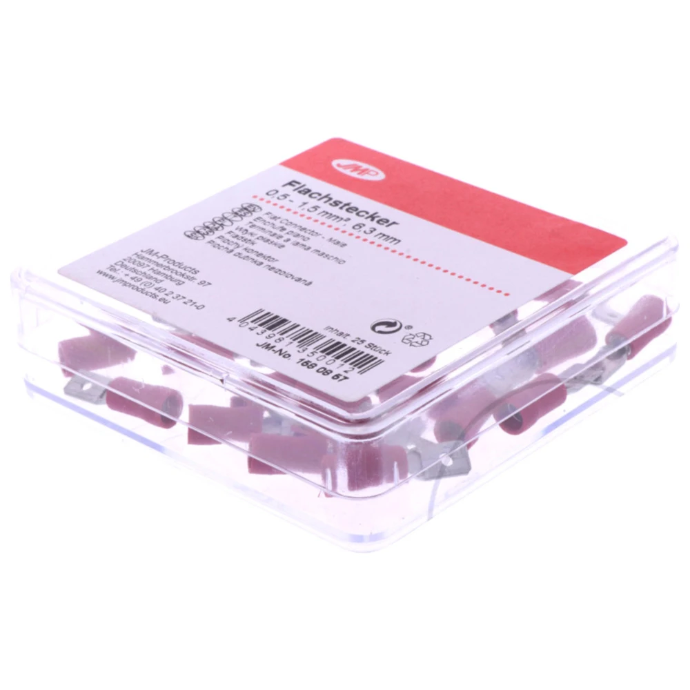 Flachstecker isoliert 0.5-1.5 mm² 4.8 mm Dichtungsverbinder 25