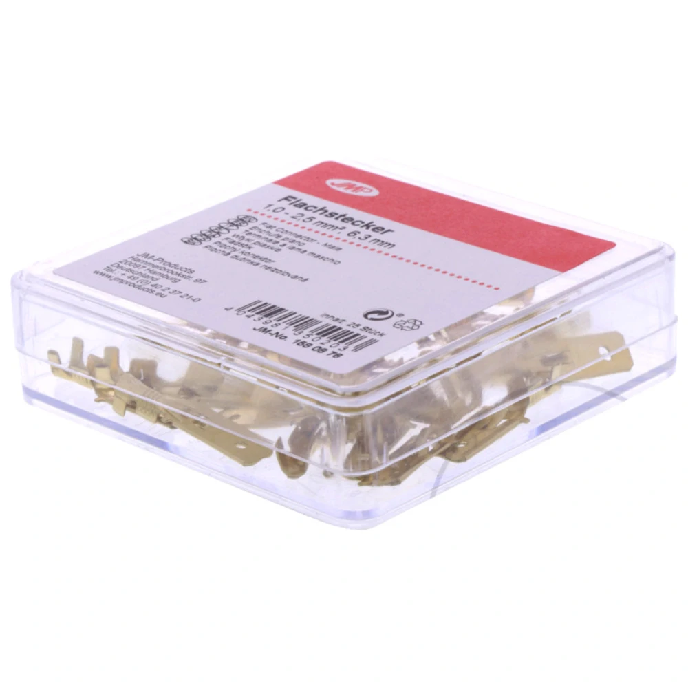 Flachstecker für 1.0-2.5 mm² 6.3 mm JMP Packung 25 Stück_0