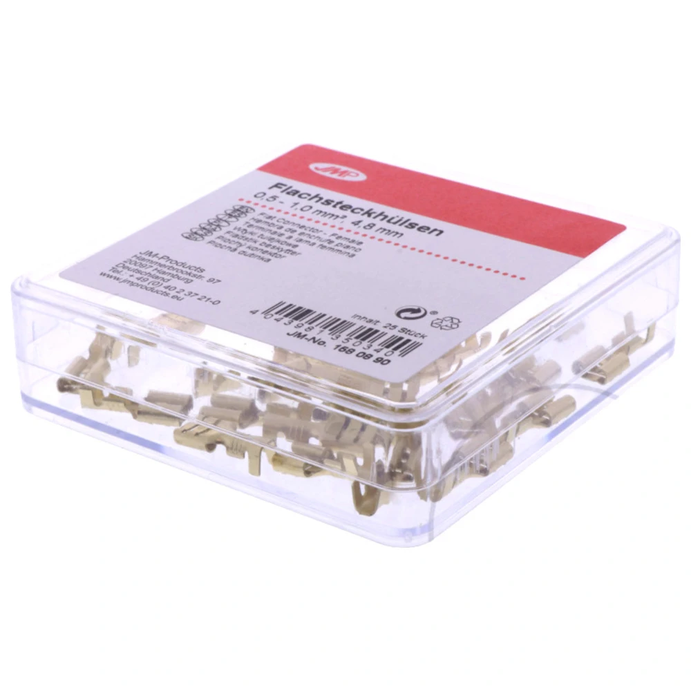 Flachsteckhülse 4.8mm unisoliert für Leitungsquerschnitt 0.5-1.