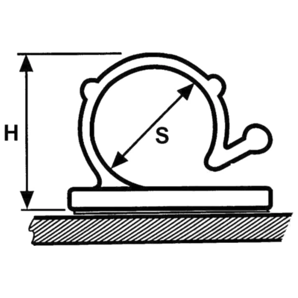 Halteschelle 19MM weiß für Motorräder Typ R6_0