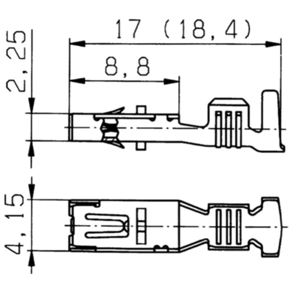 KOSTAL SLK 2.8 Flachsteckverbinder versilbert, Inhalt 50_0