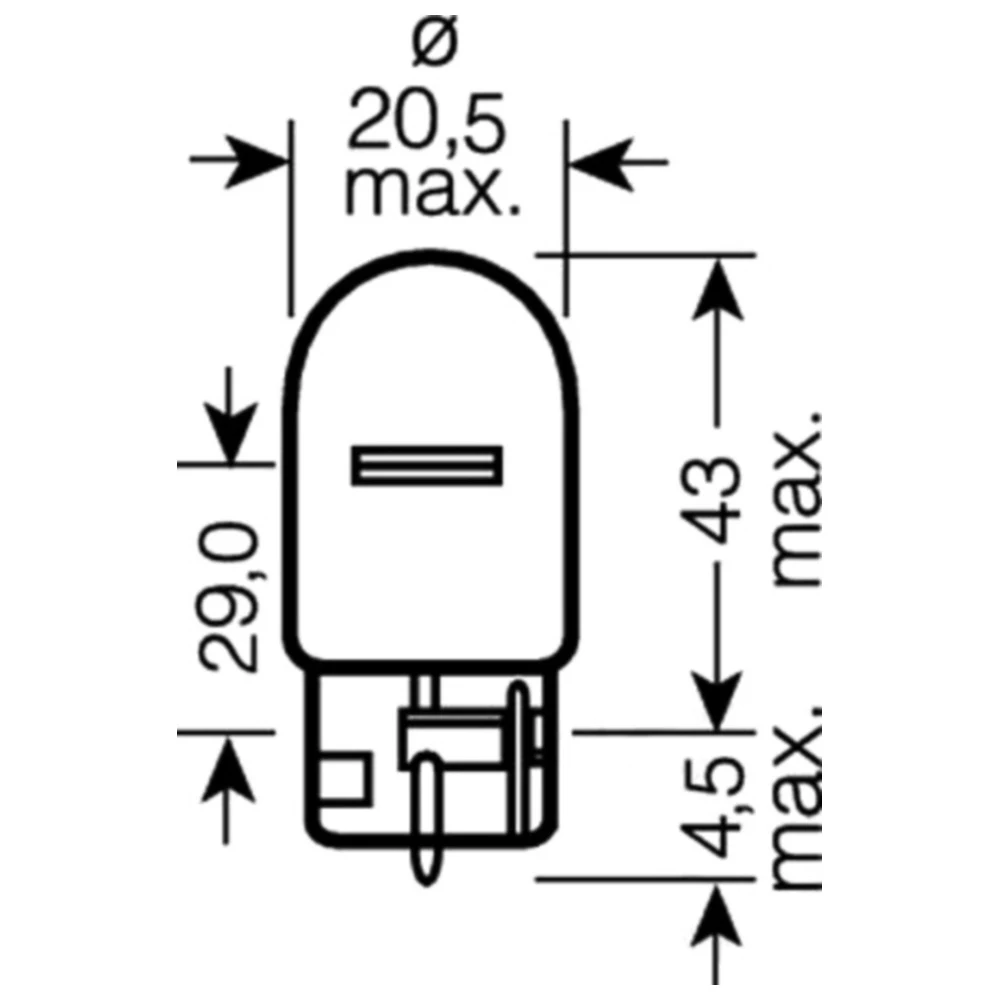 Lampe 12V21W W3X16D für Motorräder_0