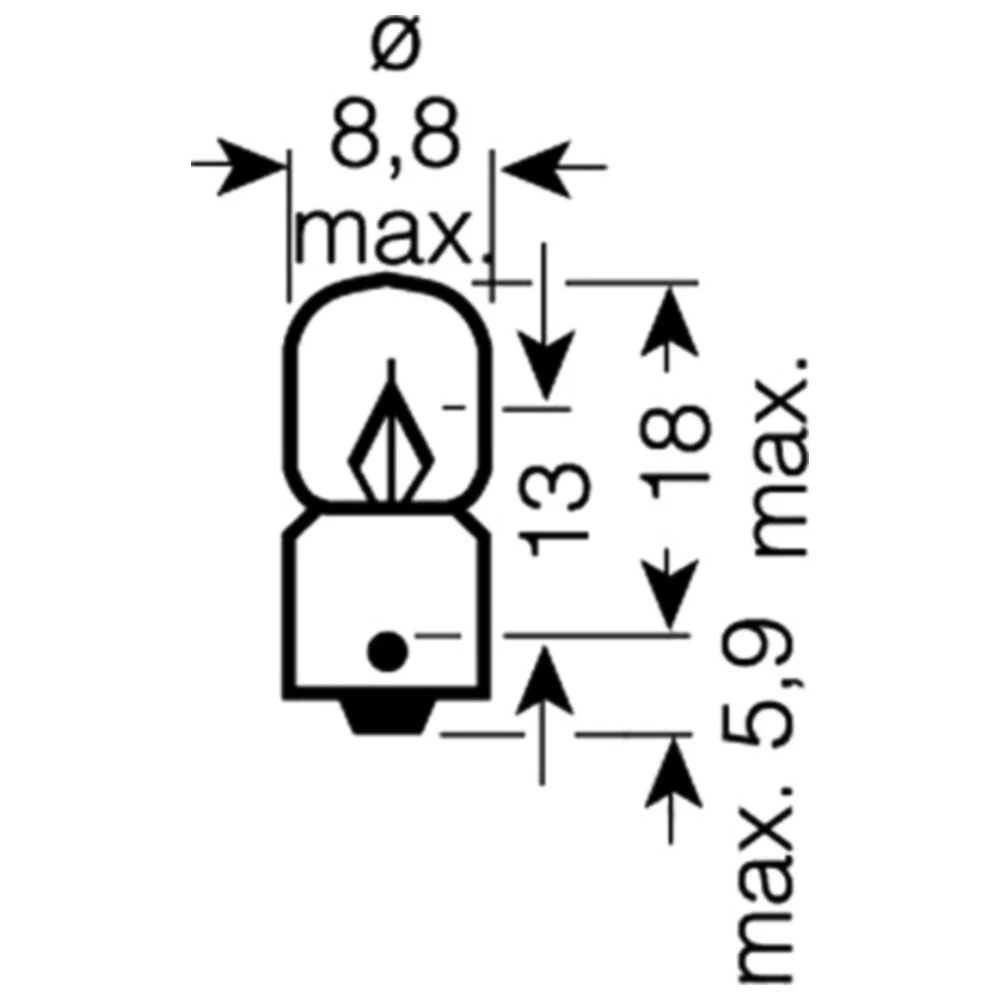 BAYONET LAMP 12V 3W BA9S_0