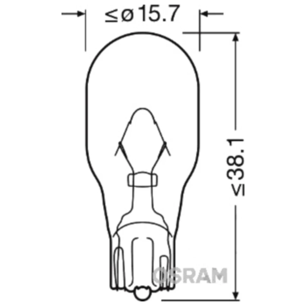 OSRAM Glühlampe 12V 16W W2.1X9.5 für Blinkleuchte_0