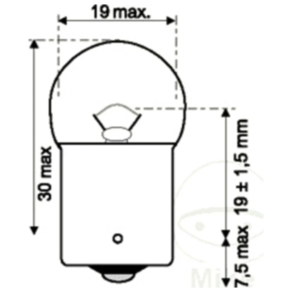 Lampe 6V10W BA15S JMP Alternative: 7050855 Inhalt 10 Stück pass