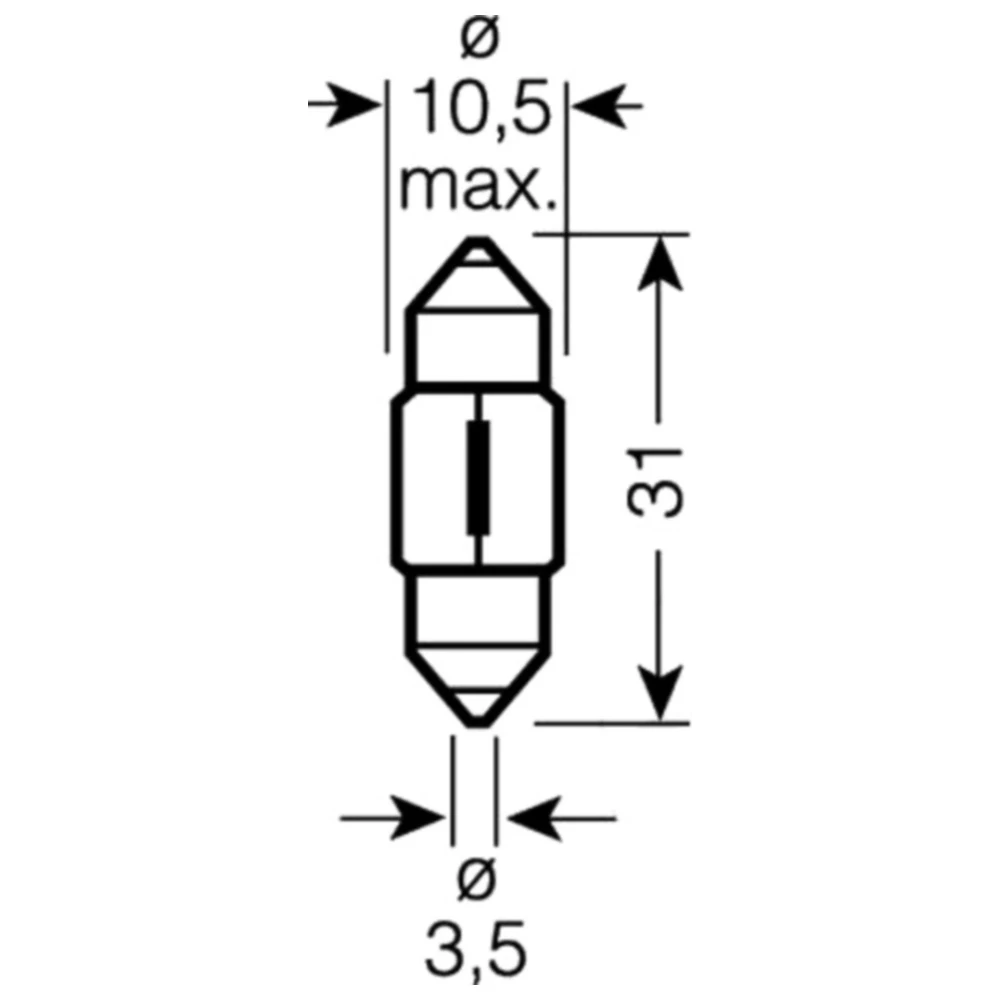 Lampe 12V10W SV8.5-8 für Osram JMP_0