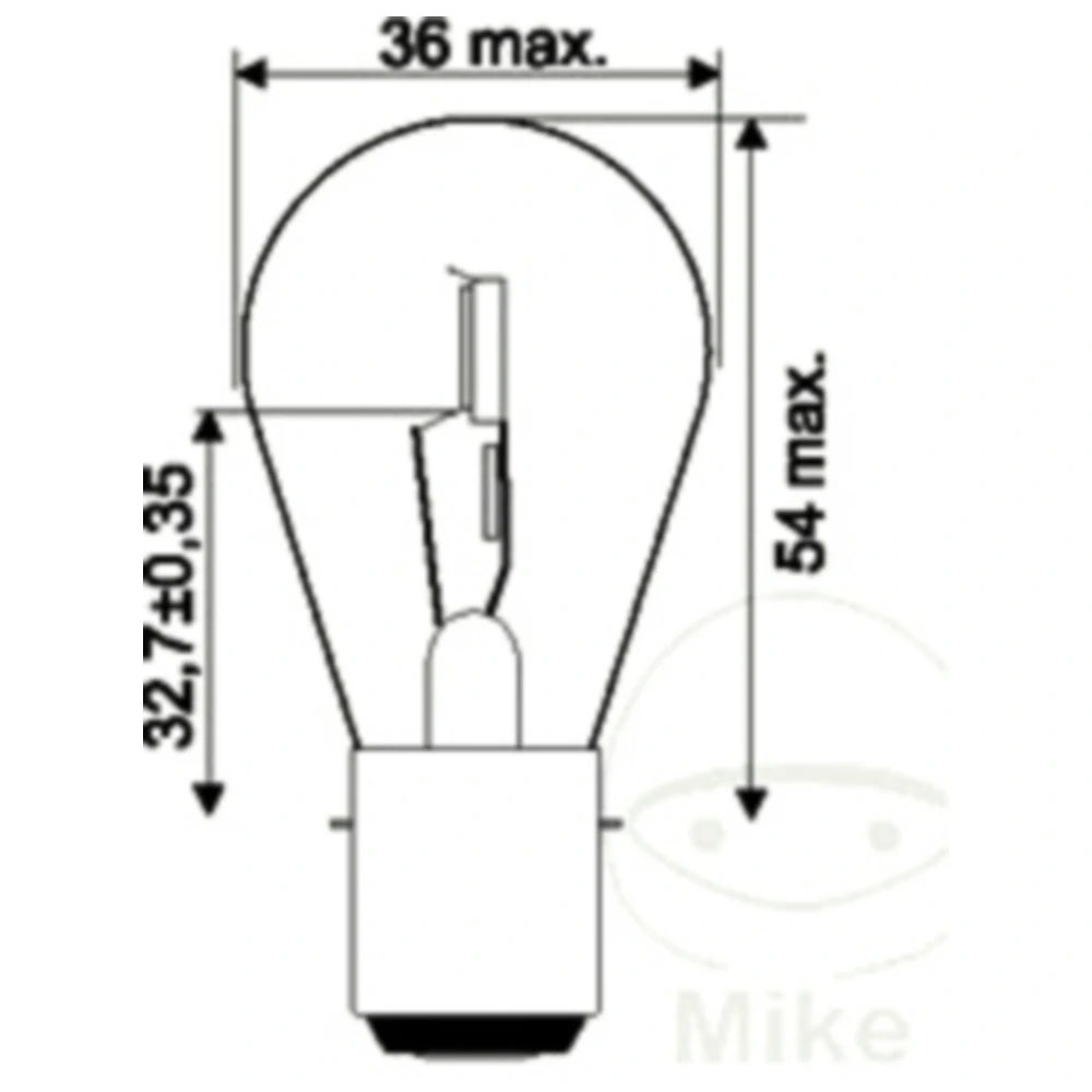 Lampe 12V25/25W BA20D JMP Inhalt 1 Stück passend für: Honda NSR